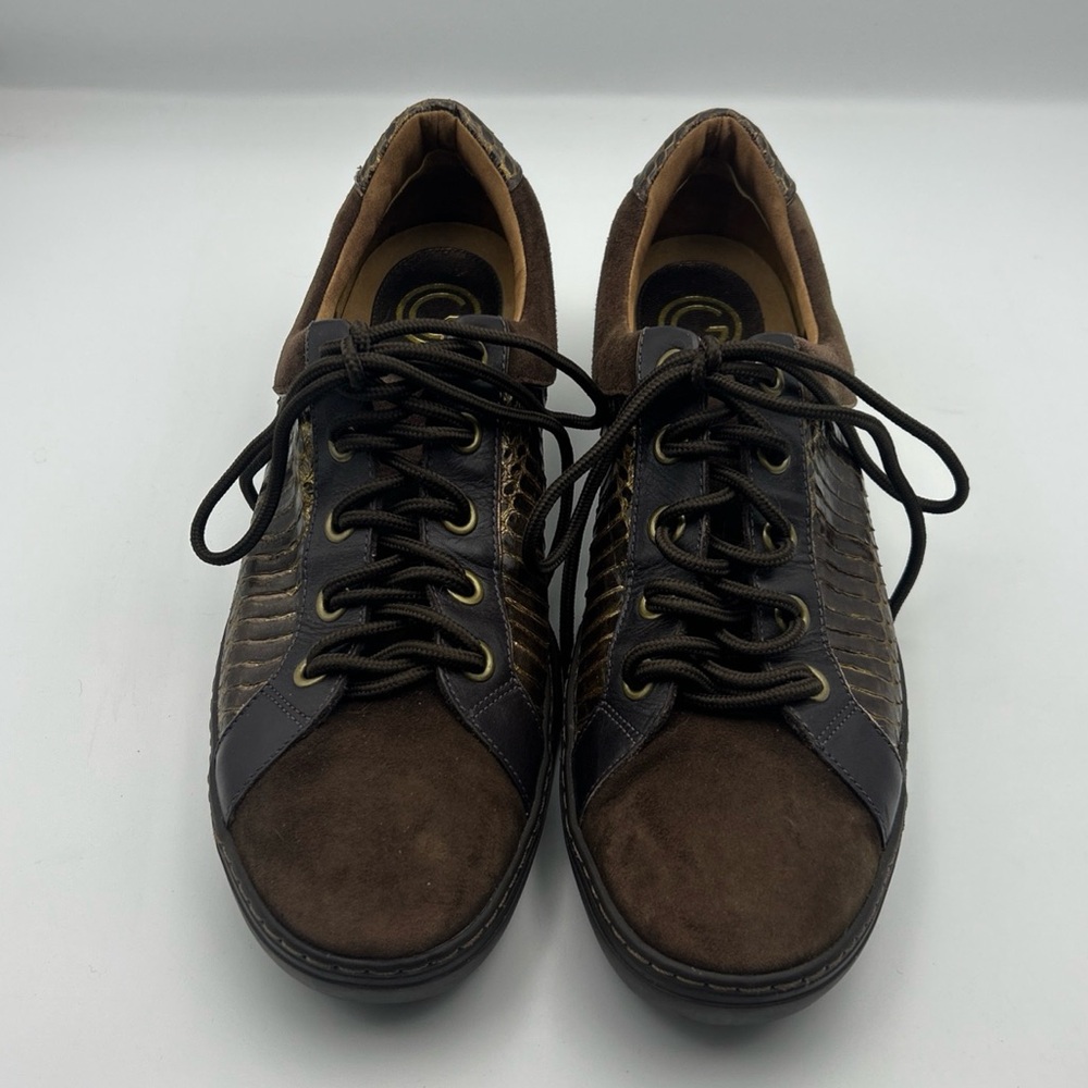 Cole HAAN G-Series Women’s size 10 Brown Bronze Leather Suede w/ Nike Air Soles